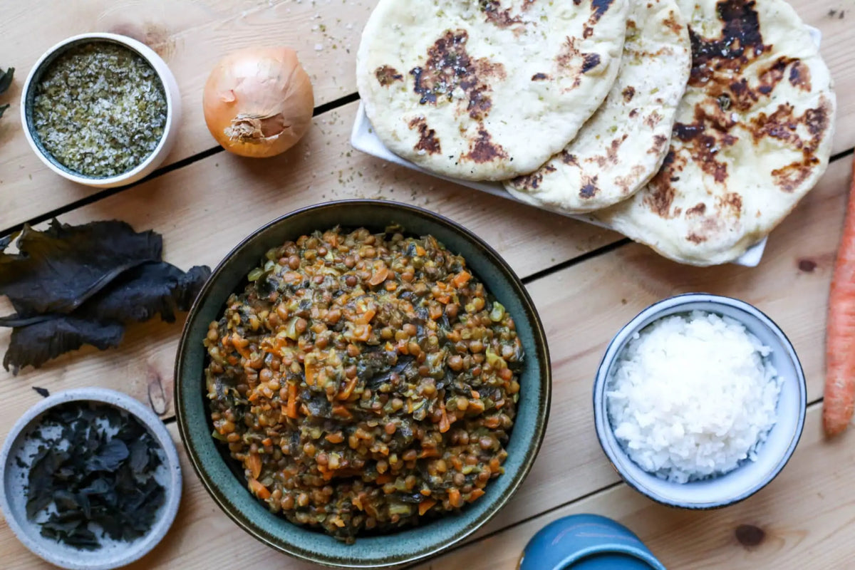 Dal (Lentil Curry) with Wakame and Kombu