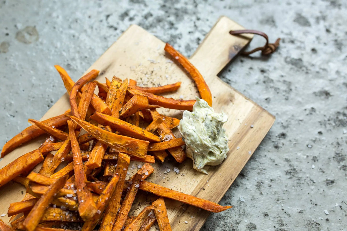 Sweet potato fries with Ocean Truffle Salt