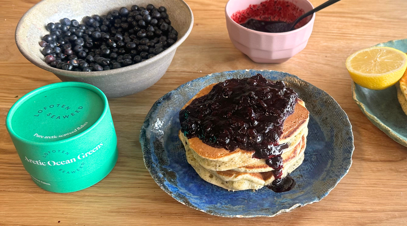 Blueberry & Seaweed Fluffy Pancakes - Lofoten Seaweed