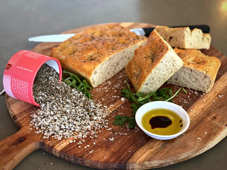 Geräucherte Algen-Focaccia