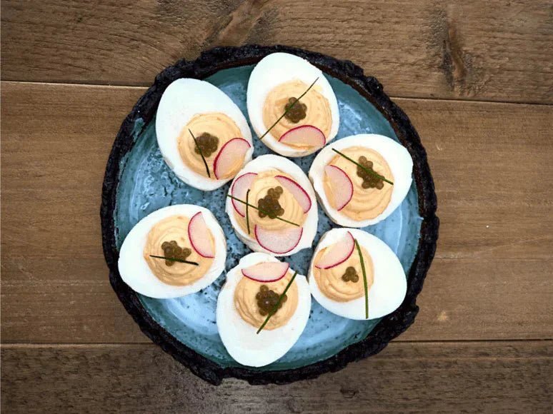 Fylte egg med Algea Pearls